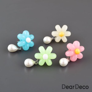 [디자인샘플-재료구매]6잎통통꽃 귀걸이만들기(2)(색상선택) diy2211-13