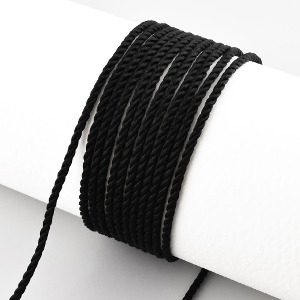 매듭끈 중 로프꼬임 블랙(약1.8~2mm) (180cm) 팔찌재료 부자재 e2304-02