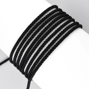 매듭끈 로프꼬임 블랙 자가드(약2mm) (180cm) 목걸이만들기 e2306-11